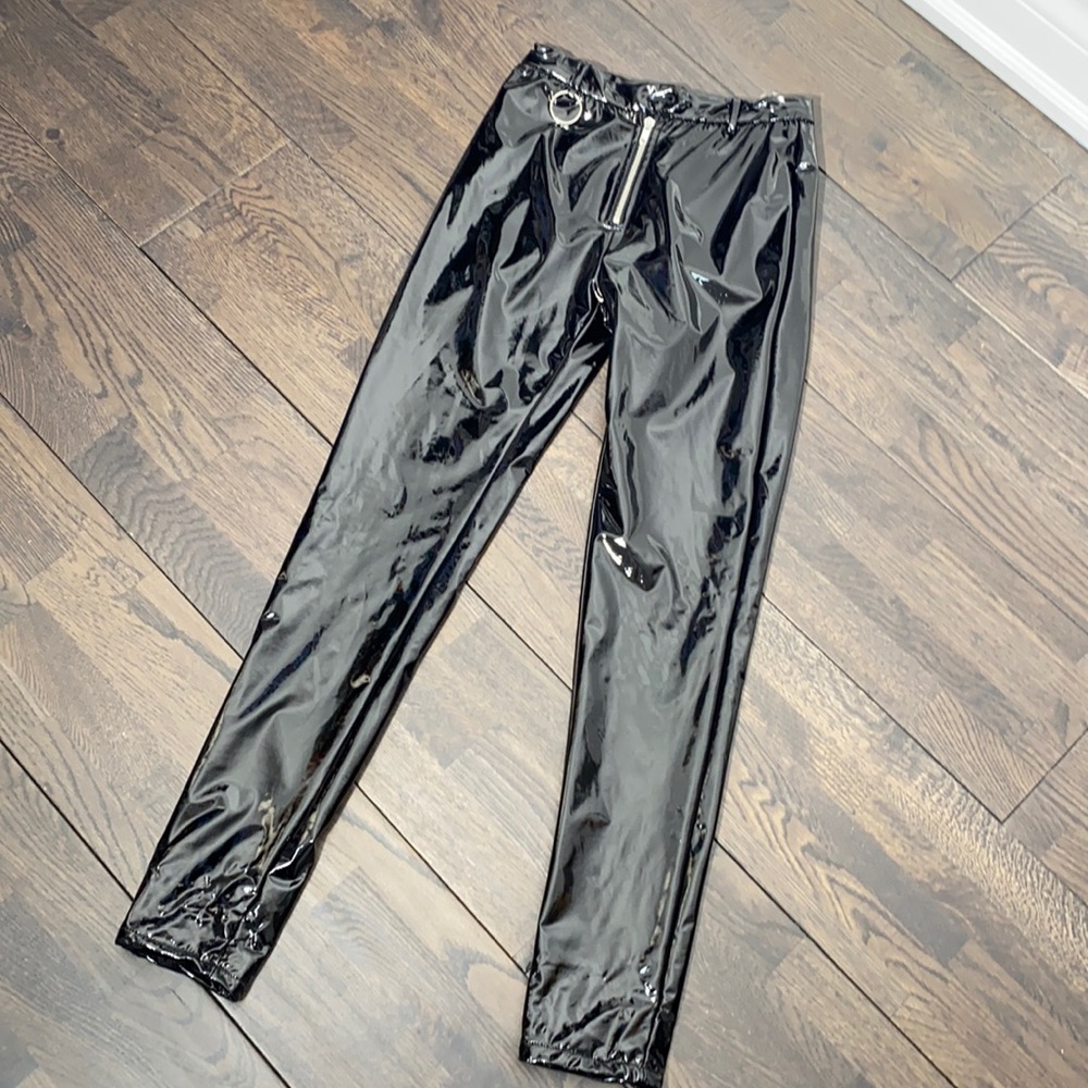 NWOT Black PU Leather Pants Size M